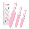 Meowkit 3-piece knife set, Kitchen Knife Set for Cooking, Pink
