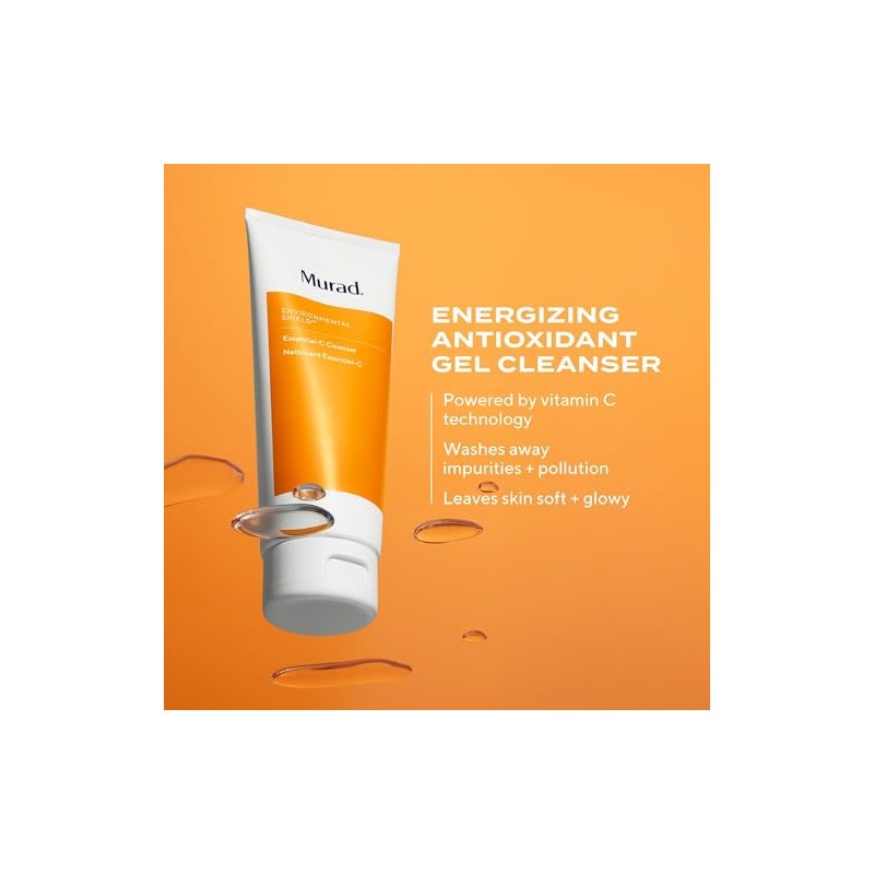 Murad Essential-C Cleanser, Environmental Shield Foaming Face Wash Gel, Vitamin