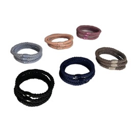 LIANRISES Pack of 18 Hair Bobbles Scrunchies Girls Hair Bobbles Girls Hair Scrunchies Black Multicoloured