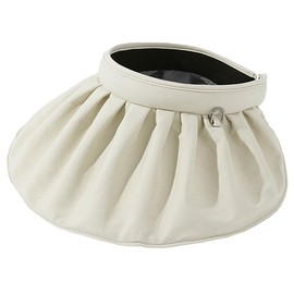 [ＫａｒｌｙＳｈｏｐ　ｉｍｐｏｒｔ] 【2way】UVカットサンバイザー カチューシャ 帽子 日除け 紫外線対策 日焼け つば広 折り畳み おしゃれ za-010 free white