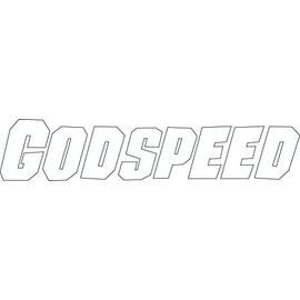 Nostalgia Decals Godspeed White Decal 11" x 2.7" in The United States