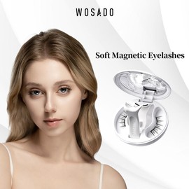 Wosado Soft Magnetic Eyelashes All-in-One Box, Reusable, Glue-Free, Waterproof, Lightweight, Natural Style Makeup Cosmetic:_#17 Ice Black All-in-One