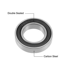 sourcing map 6903-2RS Deep Groove Ball Bearings Z2 17mm x 30mm x 7mm Double Sealed Carbon Steel 4pcs