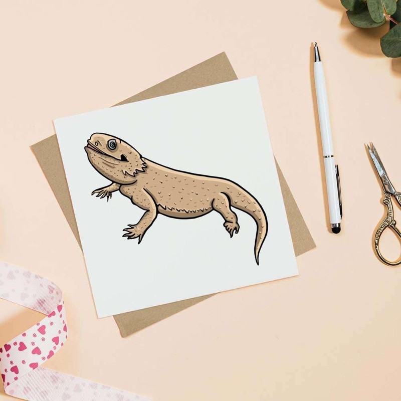 'Bearded Dragon' Blank Greeting Card (GC00035530)