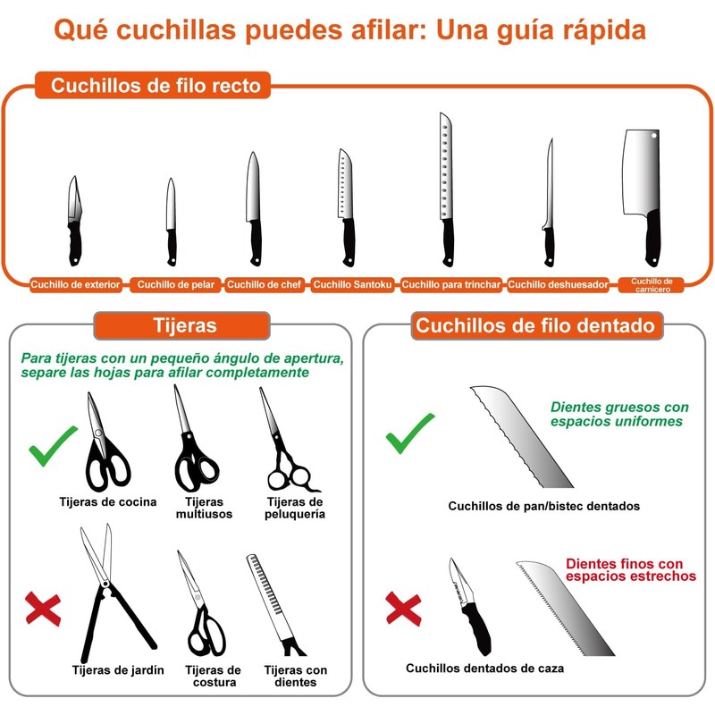 SHARPAL 191H Afilador de cuchillos y tijeras de chef de