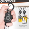 Bemece 2 Pack Retractable Keychain, Heavy Duty Carabiner Badge Holder