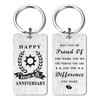 Gezxin Happy Work Anniversary Keychain Gifts for Women Men Employee- May You Be Proud Of The Work You Do Keychain Gifts for Staff Coworkers Colleague Presents