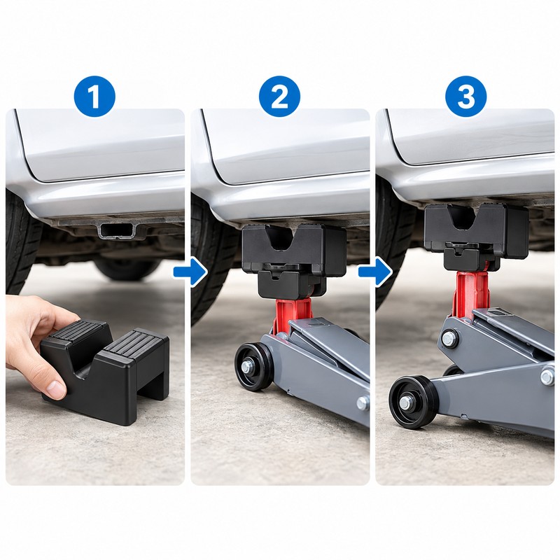Car Jack Rubber Pad Car Slotted Lift Jack Stand Rubber