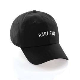 Daxton USA Cities Baseball Dad Hat Cap Cotton Unstructure Low Profile Strapback - Harlem Black White