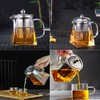 YUEMING Glass Teapots with Infuser,550 ml in Square Shape Borosilicate