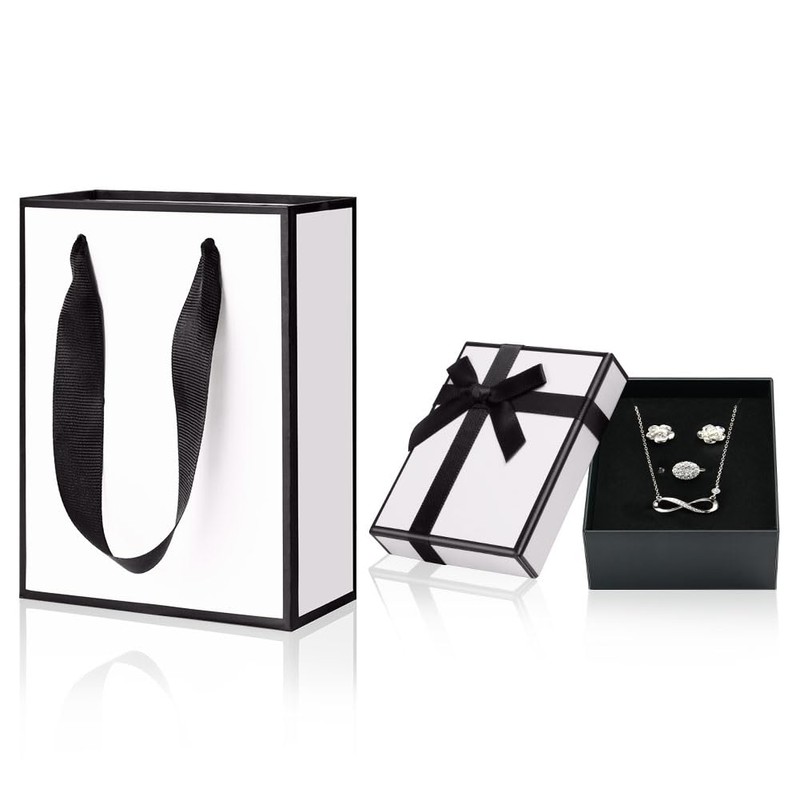 Aucuu Gift Box and Gift Bag Set White 2pc