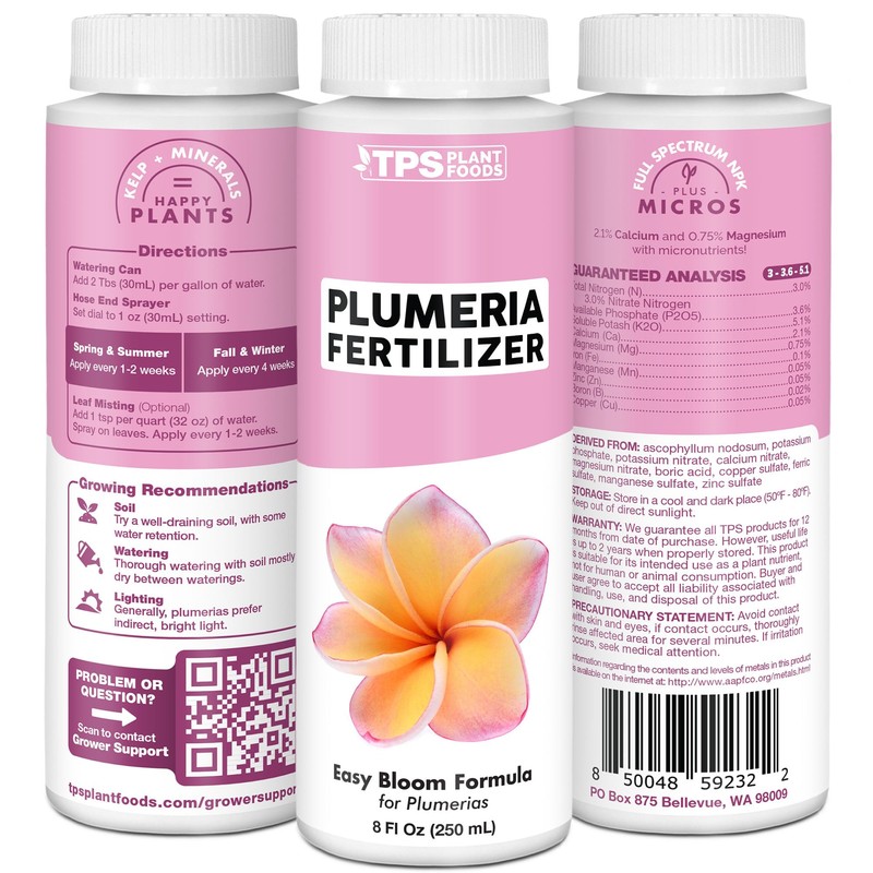 Plumeria Fertilizer for All Frangipani and Tropical Plants, Liquid Plant