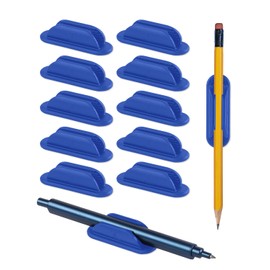 Tiizze Adhesive Pencil Holders for Desk Set of 10 - Silicone Pen Holder with 15 PCS Adhesive Pads - Flexible Pencil Holder for Office Essentials Accessories and Teacher Supplies…