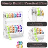 Double-Layer Acrylic Sticker Roll Dispenser, Adjustable Label Organizer for 12