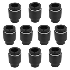 OTOTEC 10PCS 8mm OD Push to Connect Fitting Pneumatic Cap Tubing Quick Cap Plug Fitting Air Tool Accessories for Pipe Tube(Black)