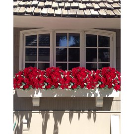 DuHouse Artificial Flowers for Outdoor Indoor Garden Home Decoration 6 Bundles Silk Geranium Flowers for Outdoors UV Resistant Faux Flowers for Kitchen Table Centerpieces Decor