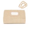 Long Keeper Straw Clutch Handbags - Women Top Handle Clutch