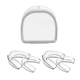 Grinding Splint for Night, Pack of 4 Bite Splints for Night, 2 Sizes Tooth Splint, Grinding, Bite Splint for Night, Snoring Splint, Malleable Mouthpieces, Against Teeth Grinding