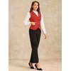 Allegra K Women's Sleeveless Suit Vest, Elegant, Double Breasted, red