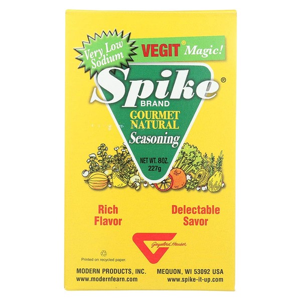 Modern Products Spike Gourmet Natural Seasoning - Vegit - Box - 8 oz - Very Low Sodim - Gluten Free