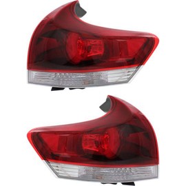 For 2013 2014 2015 2016 Toyota Venza Tail Light Driver and Passenger Side Bulbs Included DOT Certified TO2800190 + TO2801190 | 81560-0T020Smoke Lens