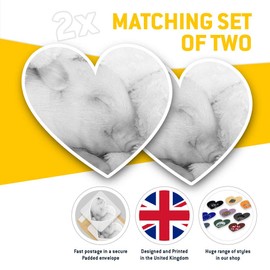 2 x Heart Stickers 15 cm - BW - Adorable Sleepy Piglet Piggy Pig Fun Decals for Laptops,Tablets,Luggage,Scrap Booking,Fridges, #37897