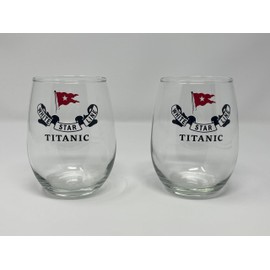 Titanic Wine Glasses 20 Ounce Wine Glass RMS Titanic Drinkware Gift Set 2 Pcs