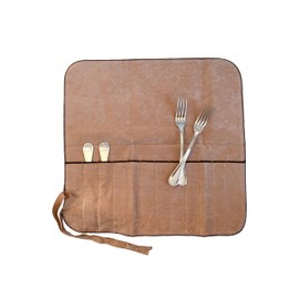 Hagerty Silver Guard Cutlery Roll Cutlery Bag for Silver and Silver-Plated 43.5 x 43 cm I Practical Silver Cutlery Storage with Tarnish Protection I Cutlery Holder for Table Forks with 12 Compartments