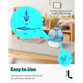 Leemone Humidifier Cleaner Float Shark & Fish -Humidifier Accessories Compatible with All Humidifiers and Fish Tanks(6 Pack)