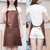 eywlwaar PU Waterproof Apron with One Big Pocket Adjustable Oil
