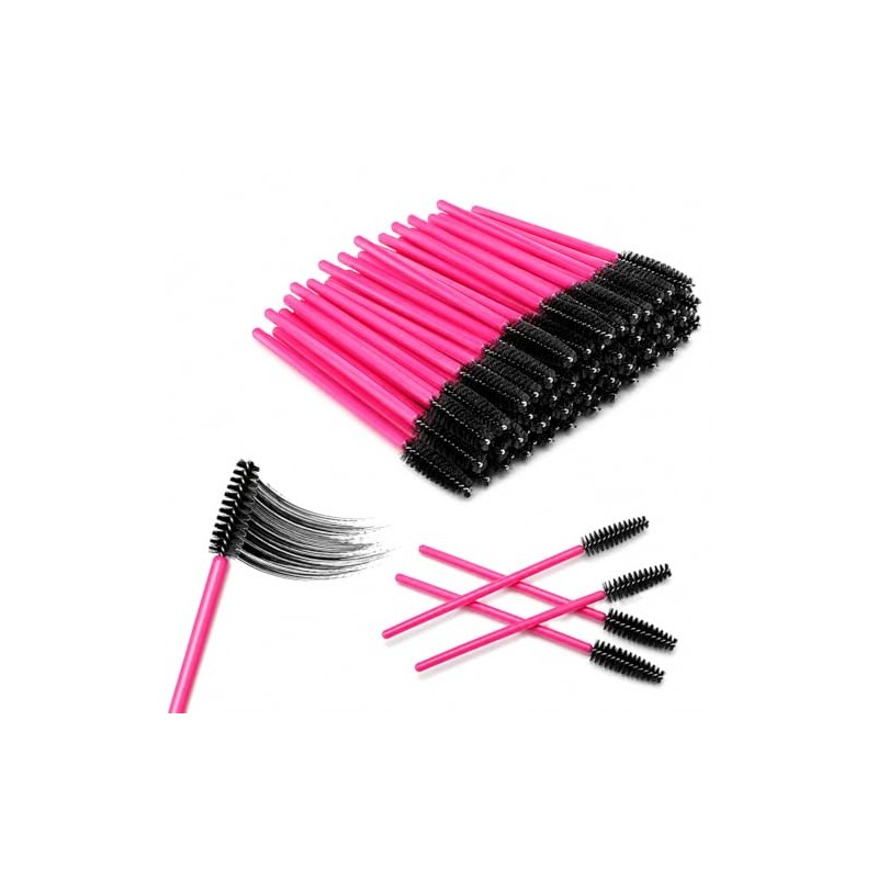 50 Pcs Disposable Mascara Wands, Eyelash & Eyebrow Spoolie Makeup