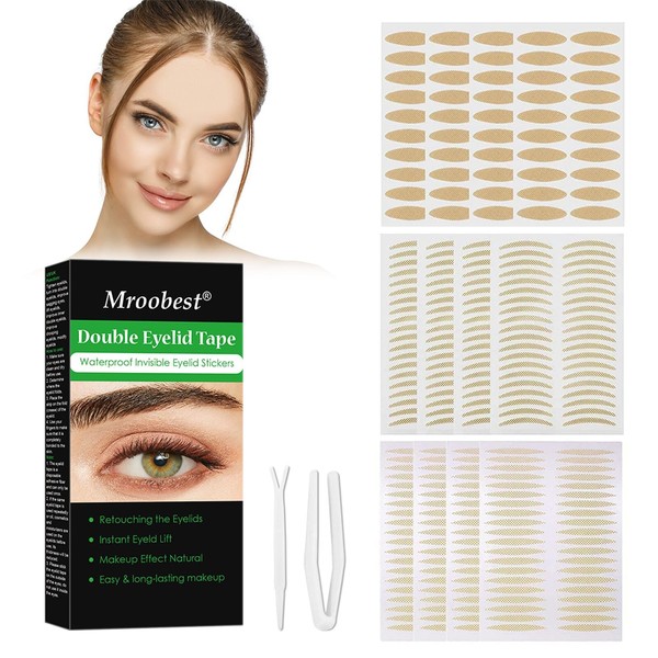Eyelid Tape, Droopy Eyelid Stickers, Invisible Double Eyelid Sided Sticky, Instant Eyelid Lift for Heavy Saggy, Hooded, Droopy, Uneven, Mono-eyelids, 480Pcs