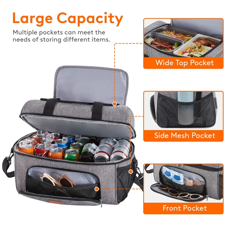 Lifewit Large Cooler Bag 27/32/48 Cans Insulated Lunch Bag Lightweight