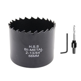Hole Cutter 56mm LAIWEI Bi-Metal Hole Saw,HSS Circular Hole Saw Head,1.8mm Thick,Cutting Depth up to 38mm,Suitable for Wood,Plastic,plasterboard and Metal Round Pipe