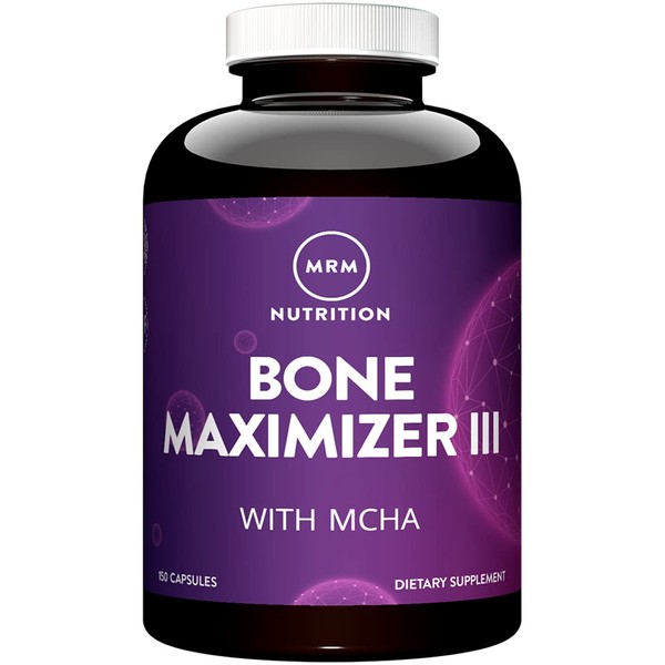 MRM Nutrition Bone Maximizer® III | with MCHA + Vitamin D3 + Vitamin K2 | Bone Health | High Potency | Key Vitamins and Minerals for Bones | 50 Servings