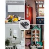 6 Pack Black Cabinet Hinges,1/2 Inch Overlay Face Mount Hinges