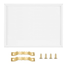 TORASO Dry Erase White Board, Magnetic Whiteboard for Wall, Office/School/Home, Hanging Board for Decoration/Planning/Kitchen Grocery List/Drawing/Memo, White Wood Frame, 11.8"x 15.8"(BB-WH-3040)