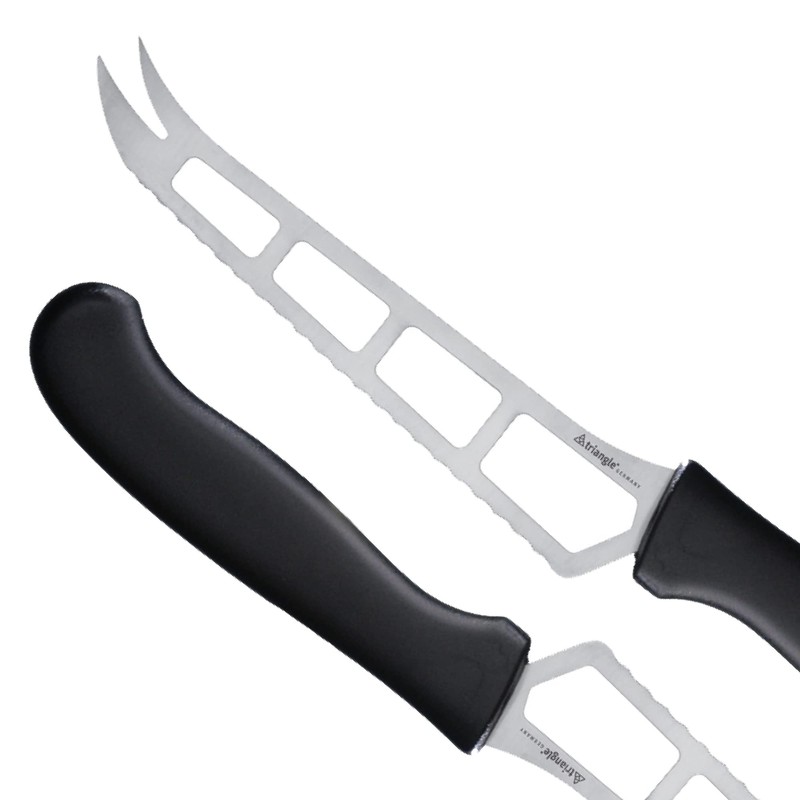 triangle Cheese Knife - Perforated Stainless Steel Blade - Lightweight