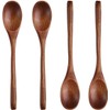 MIUPOO Long handle Wooden Spoon for Mixing Coffee Tea Jam
