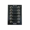 Marpac Toggle Switch Panel-Fuse 15A 12V 6 Gang Black 4.5"