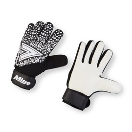Mitre Magnetite Goalkeeper Gloves | Be Football Match Ready | Extra Comfort, Black/White, Size 9