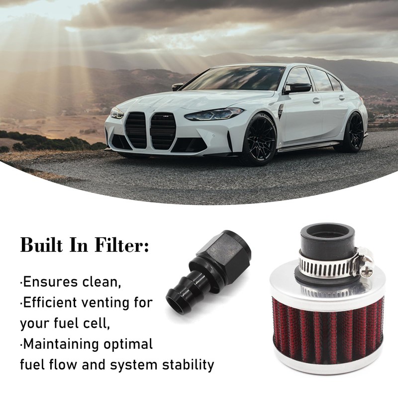 Fuel Cell Breather/Vent -8 AN Female Fitting with Filter Rebuild