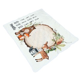 CAXUSD Monthly Milestone Blanket Baby Photography Backdrop Newborn Milestone Blanket Inkless Print Photo Prop