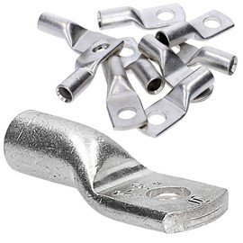 Kalitec HR6-4 Standard Tube Cable Lugs 6 mm² M4 I without Viewing Hole I Made in Germany Pack of 10