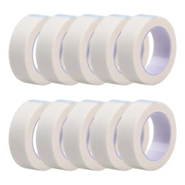 10 Cinta Micropore Para Extensión Pestañas 1x1 Sin Pelusa