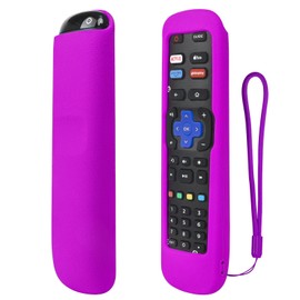 YiBiChin Protective Remote Case for Hisense Rouku EN3A38 Remote Control, for TCL Rouku 55RP620K Remote Control, R50B7120UK R55B7120UK R65B7120UK TV Remote Cover Shockproof, Anti-Slip - Purple