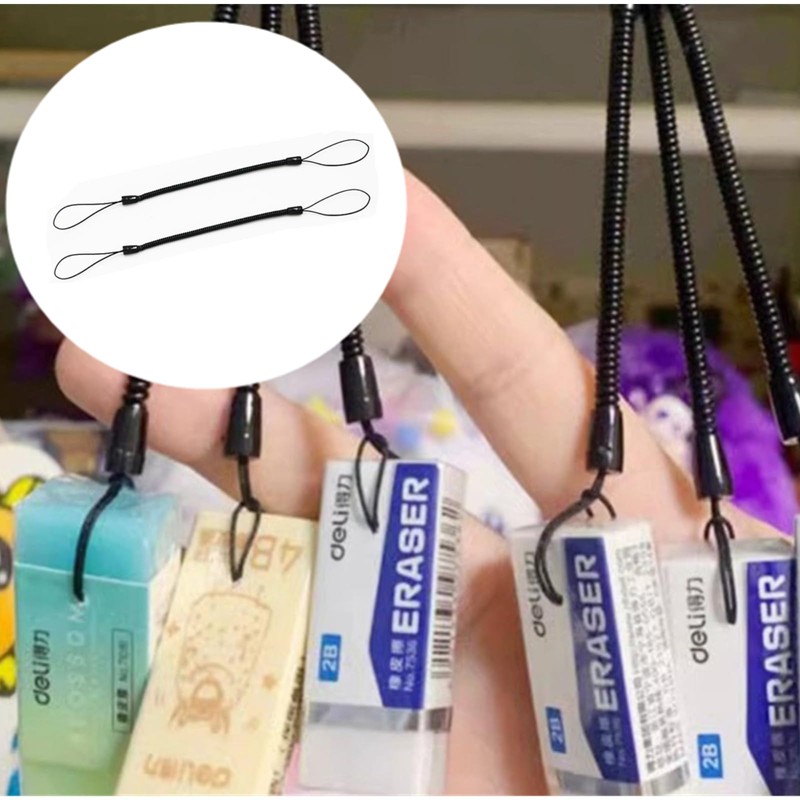 ZWxqysp 10 Pack Elastic Lanyard Tether, Retractable Spring Coil Strap