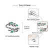 Green Aventurine Olive Leaf Ring - 925 Sterling Silver Peaceful