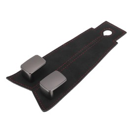 Partuto 1 Pcs Universal Car Seat Headrest Hook for Most Car, SUV, Truck Car Seat Back Organizer Hooks Sturdy Faux Leather Metal Black 6.89"x2.99"