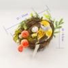 Berfutall-Easter Artificial Nest Natural Bird Nest Kit Includes Artificial Twig